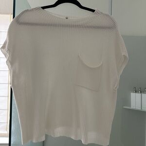 White Knit Women's Top and Matching Pant Set